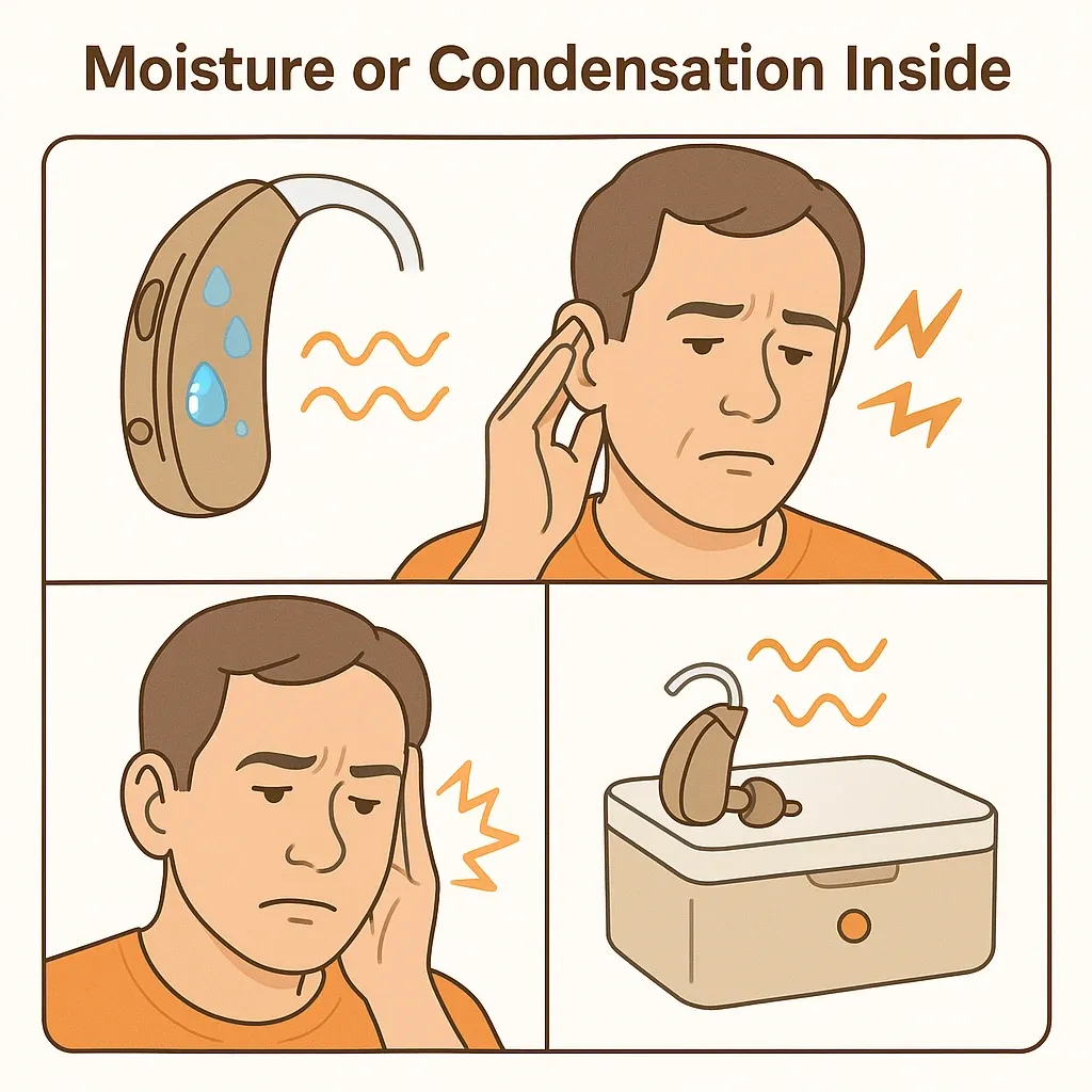 Moisture or Condensation Inside